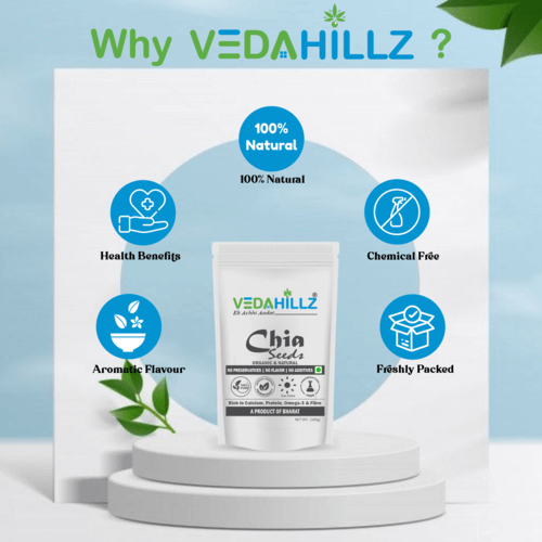 Vedahillz Chia Seeds for Heart Health and Vitality Made from Premium Chia Seeds